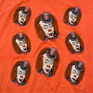 Vintage Main Event Sportswear Clown Heads T-Shirt XL‎ Single-Stitch Made In USA